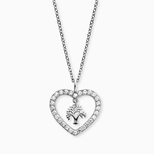 Engelsrufer Tree of Life colier argint 925 inima zirconia
