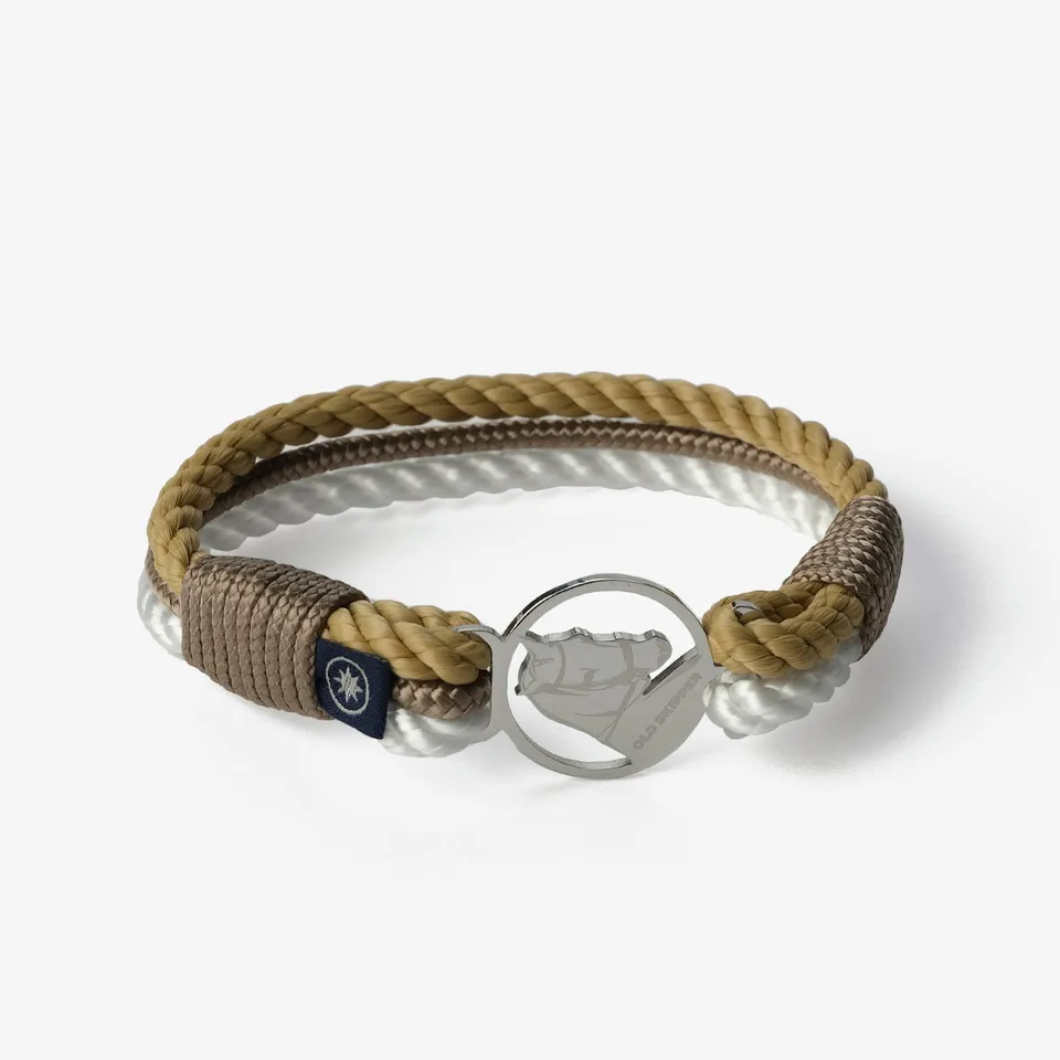Old Skipper Seafarer's Fusion brățară cal bej-alb
