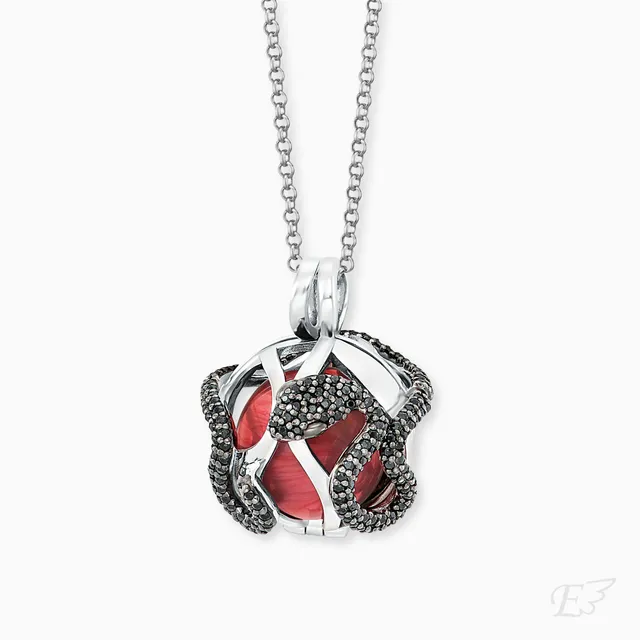 Engelsrufer Eden colier argint bila rosie zirconia XS