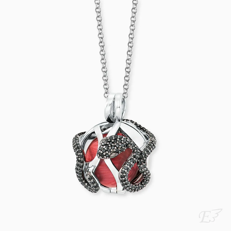 Engelsrufer Eden colier argint bila rosie zirconia XS