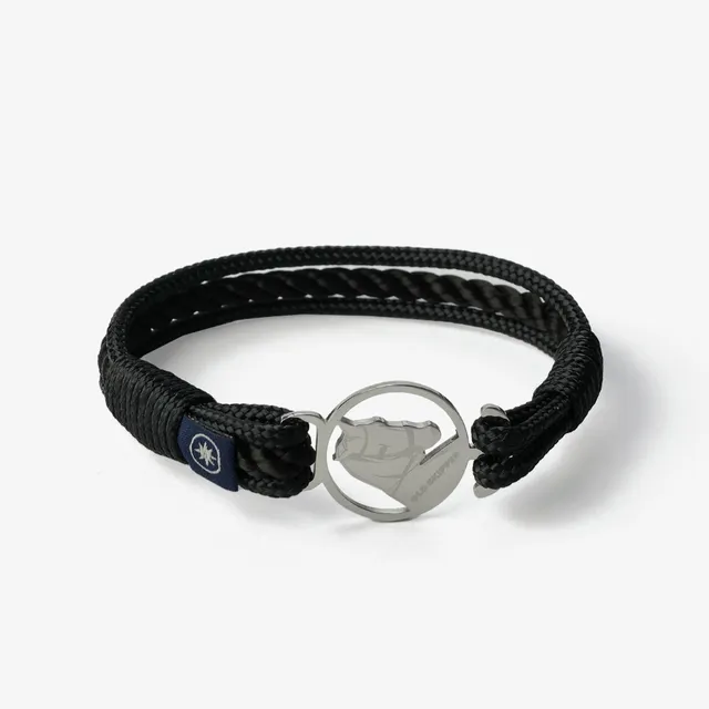 Old Skipper Midnight Onyx brățară Horse neagră din sfoară