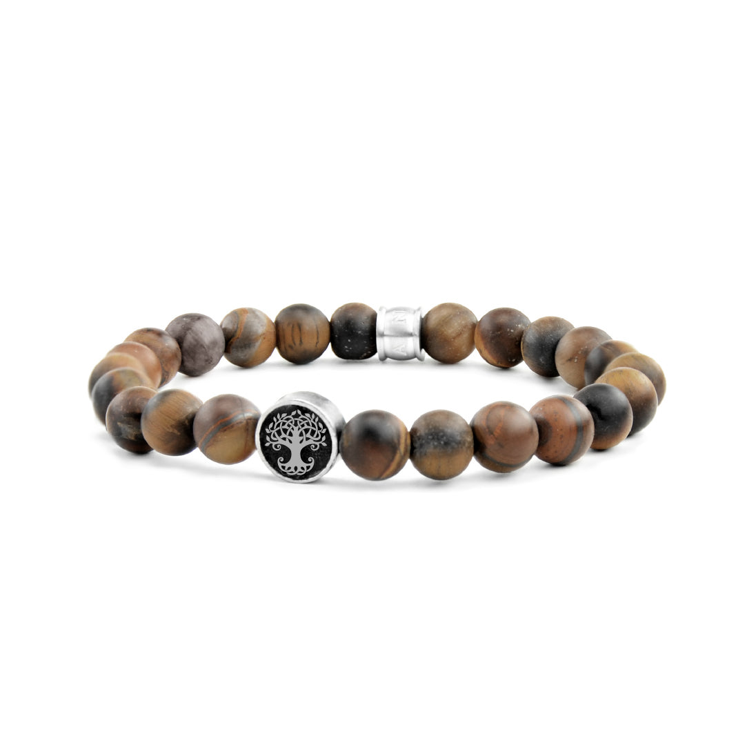 Frank 1967 Tree of Life Bead brățară neagră piatră