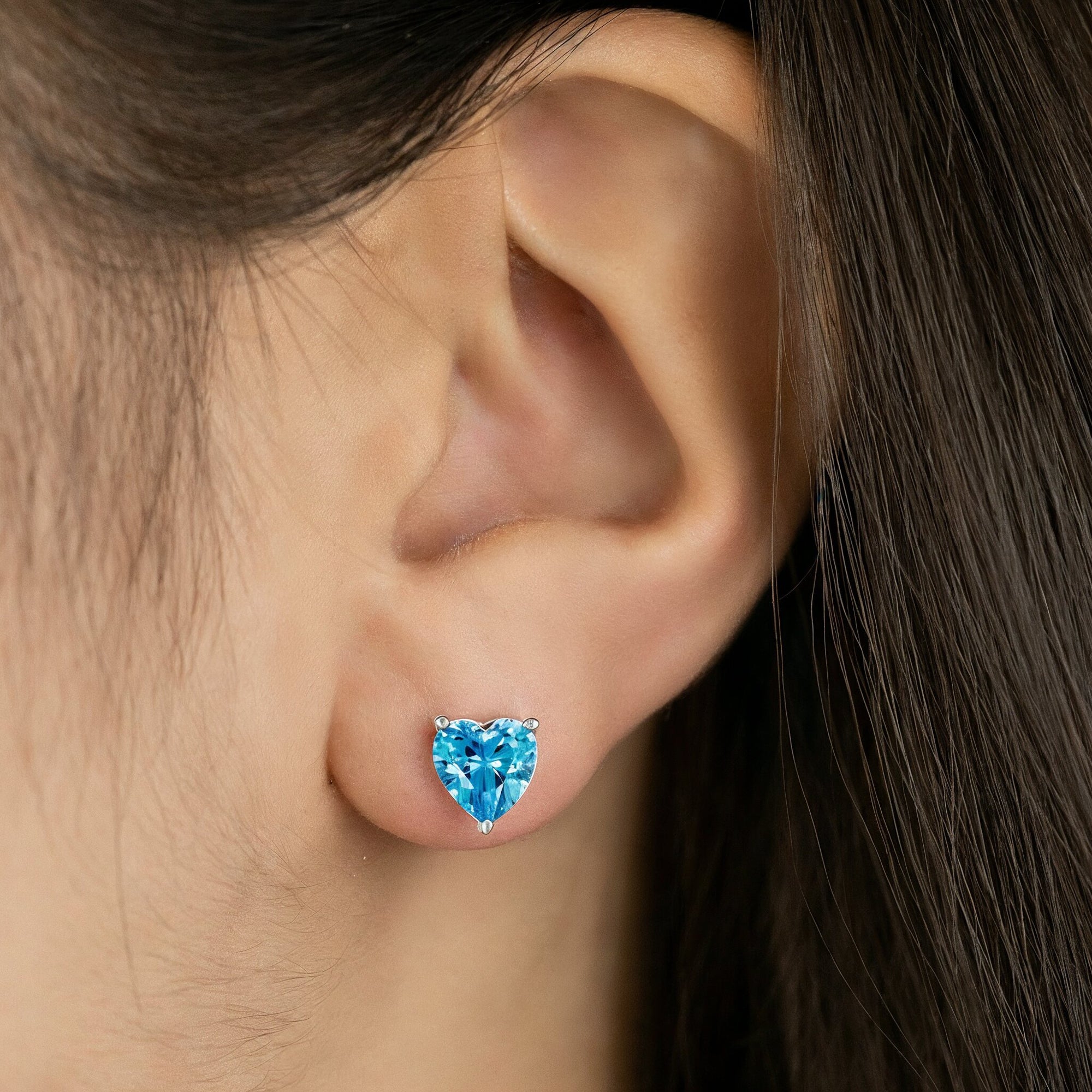 Cercei Engelsrufer Shiny inima zirconia albastru