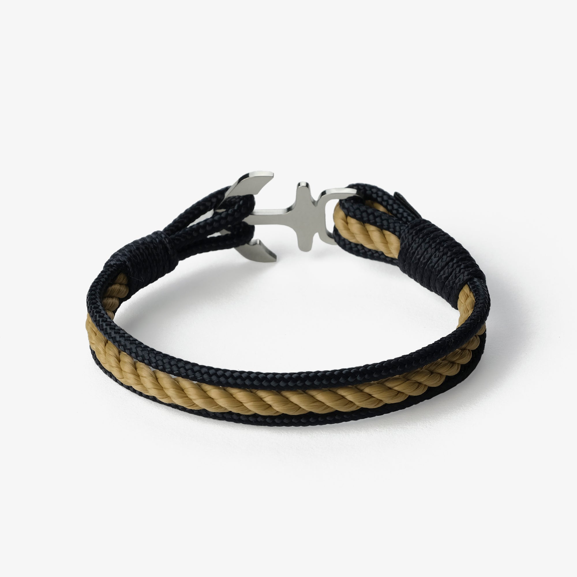 Bratara Old Skipper Blackened Waves Anchor bej