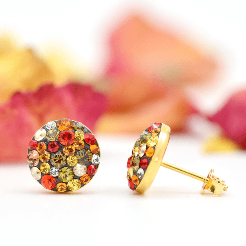 Margeluta.dincristal Chaton Ball Autumn Vibes cercei aurit