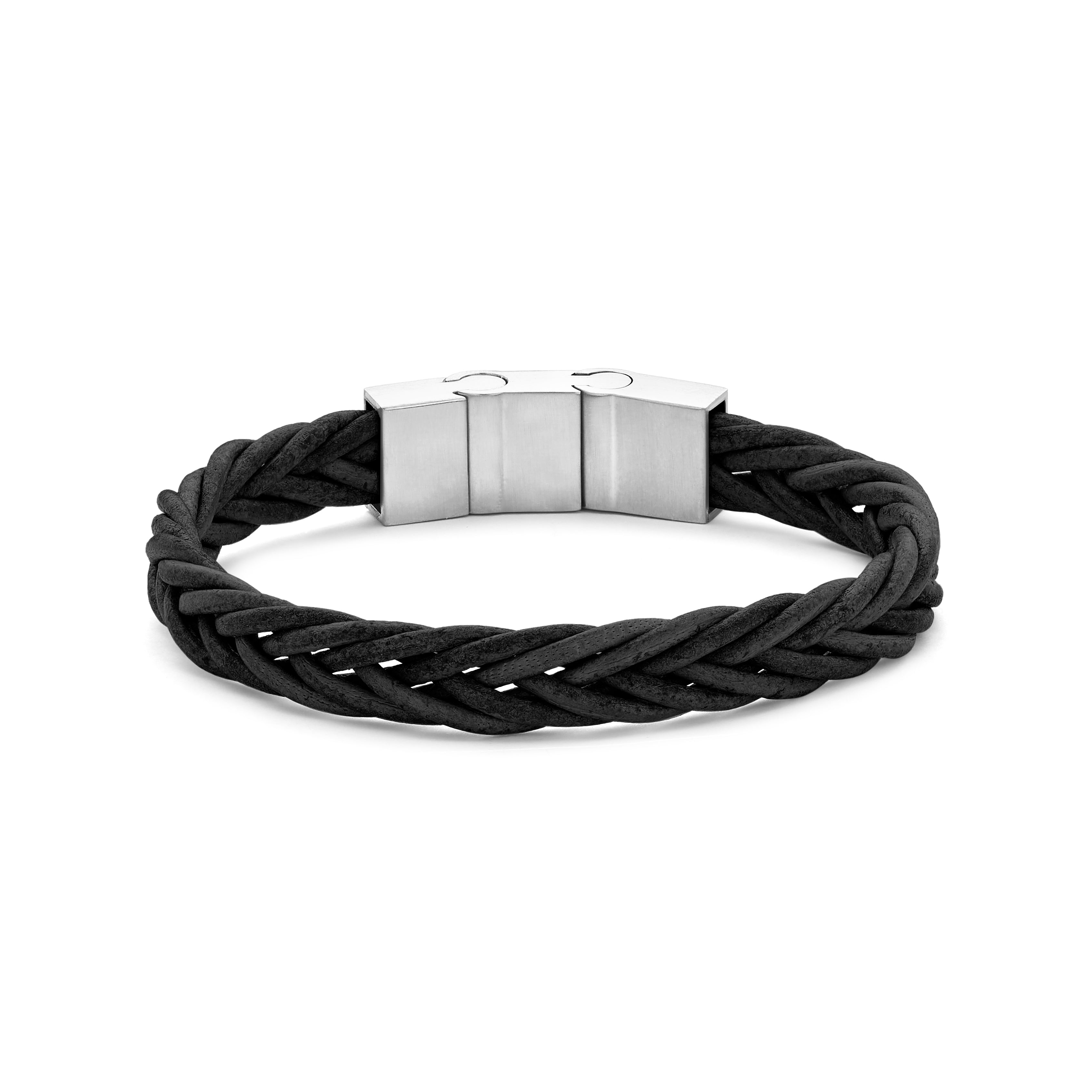 Frank 1967 Braided Leather brățară piele maro împletită