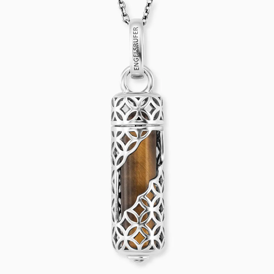 Engelsrufer Powerful Stone colier argint ochi de tigru M