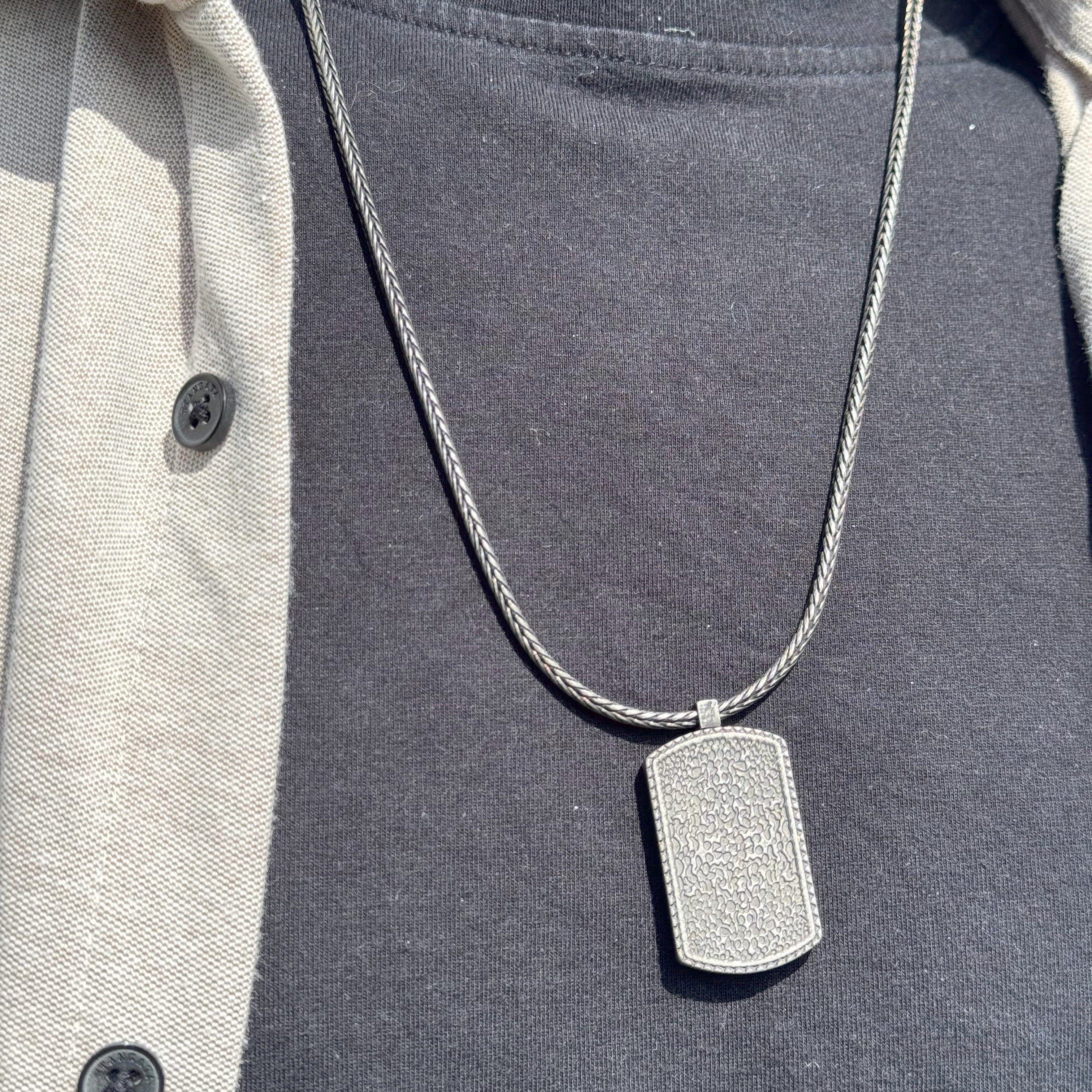 Frank 1967 Dog Tag colier otel negru