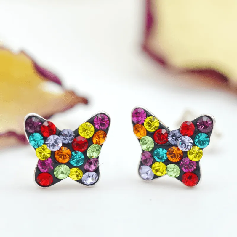 Margeluta.dincristal Mini Butterfly cercei argint 925 fluturas
