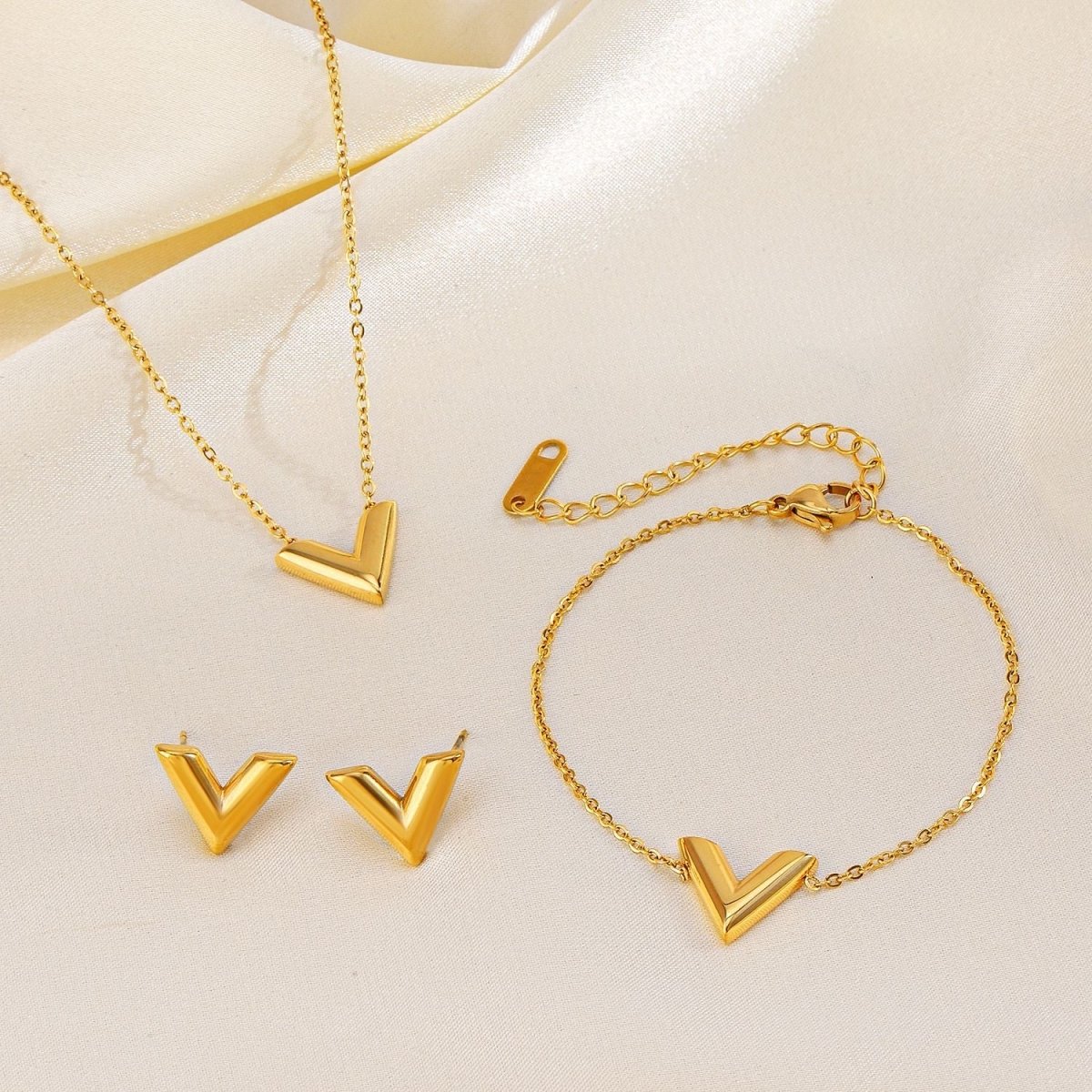 Rafini Valiant Gold set bijuterii placat aur 18K