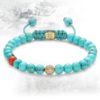 Dualstax Pietre Turcuaz bratara coral rosu 6mm