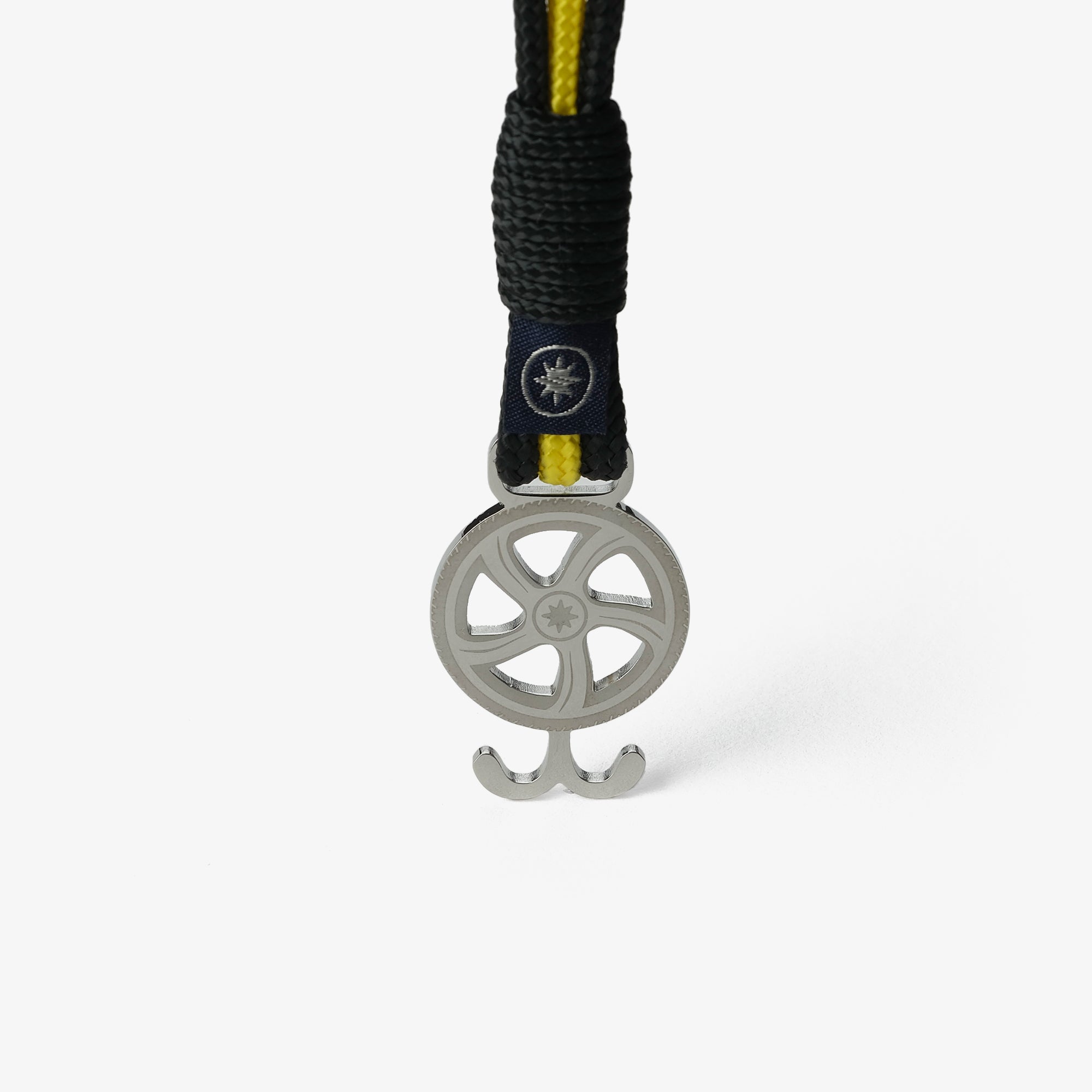Old Skipper Yellow Blaze Wheel brățară șnur negru-galben