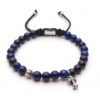 Dualstax Cross bratara dama tiger eye albastru 6mm