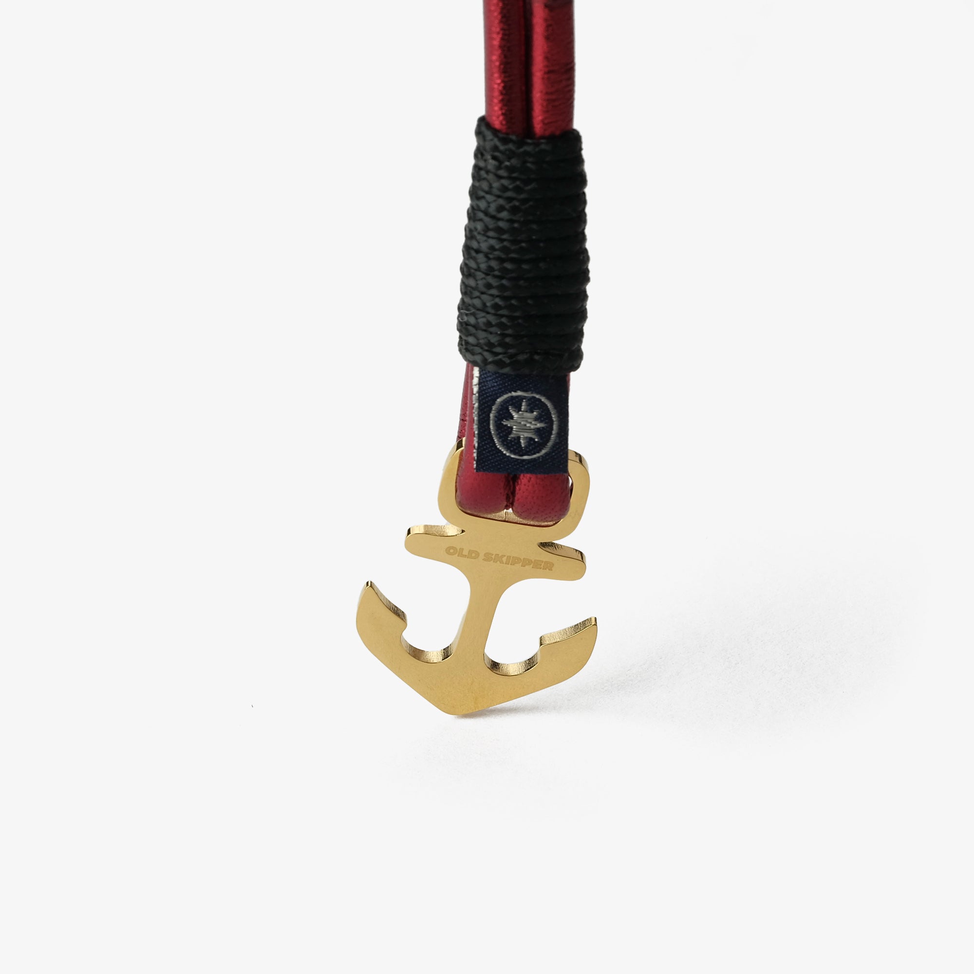 Old Skipper Scarlet Sunrise bratara nappa ancora visiniu