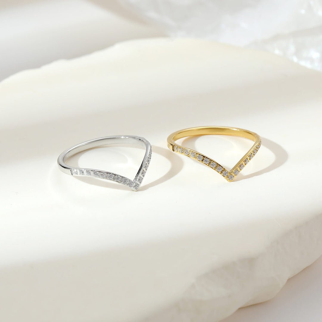 Rafini Diamond Glow inel placat aur 18K marimea 7
