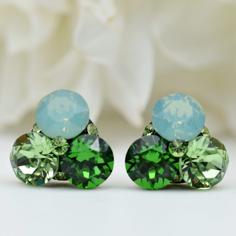 Margeluta.dincristal trio chaton set bijuterii argint 925
