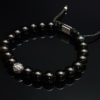 Dualstax Obsidian Argint bratara obsidian negru 8mm
