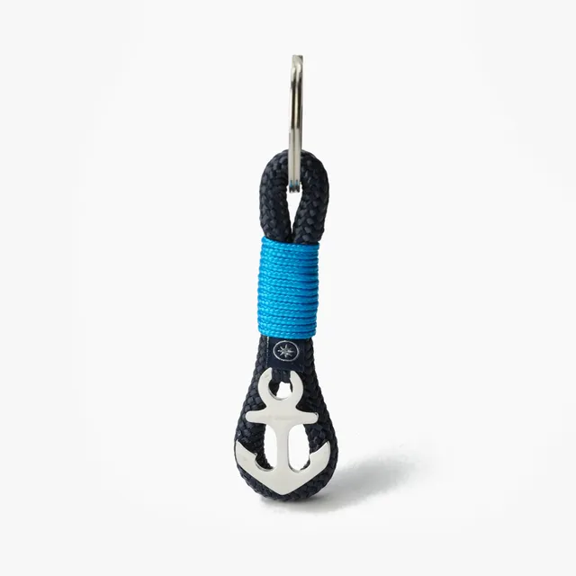 Old Skipper Blue Knot breloc snur ancora albastru