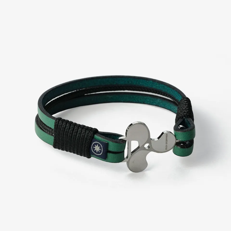 Old Skipper Emerald Seascape bratara turcoaz ancora