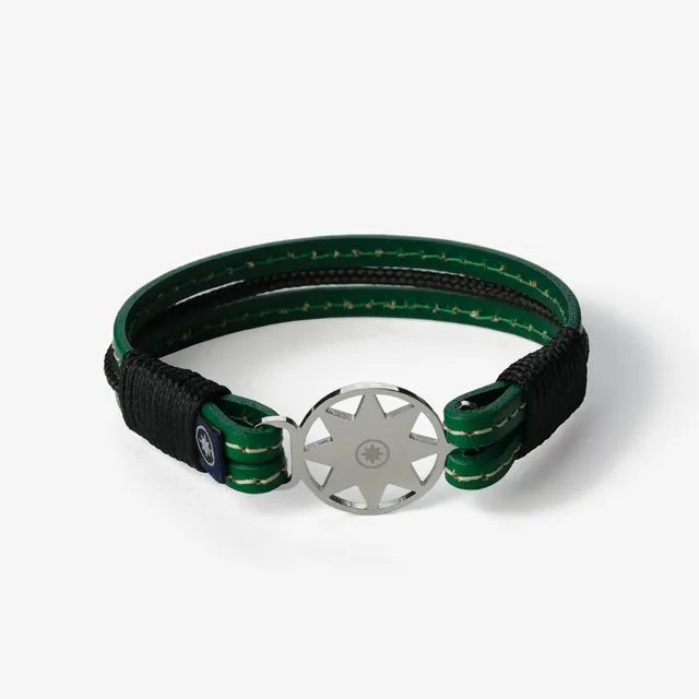 Old Skipper Green Fusion brățară piele verde North Star