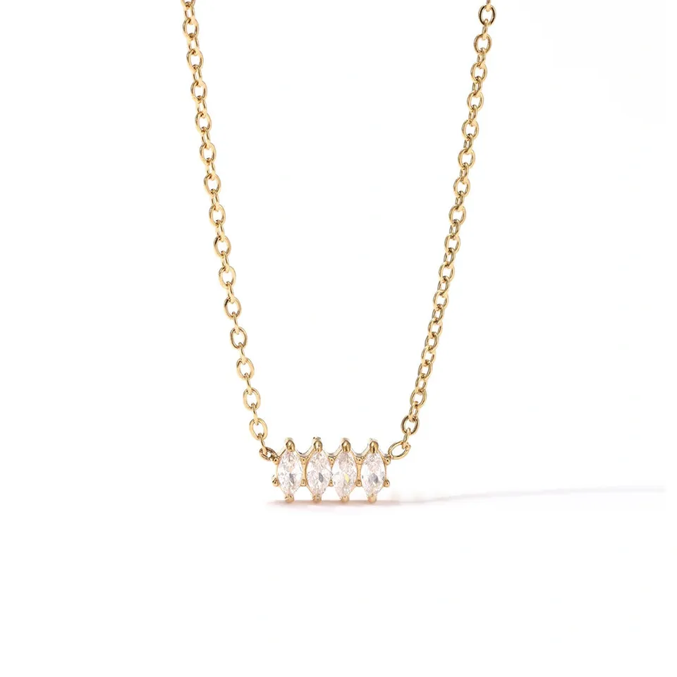 Rafini Diamond Row lantisor placat aur reglabil