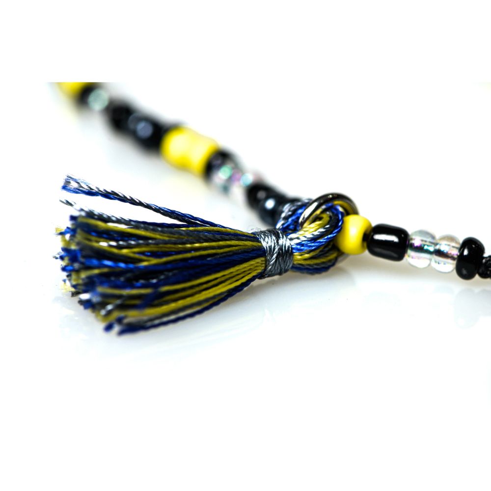 CrisFeather Ammy bratara glezna galben-negru-gri