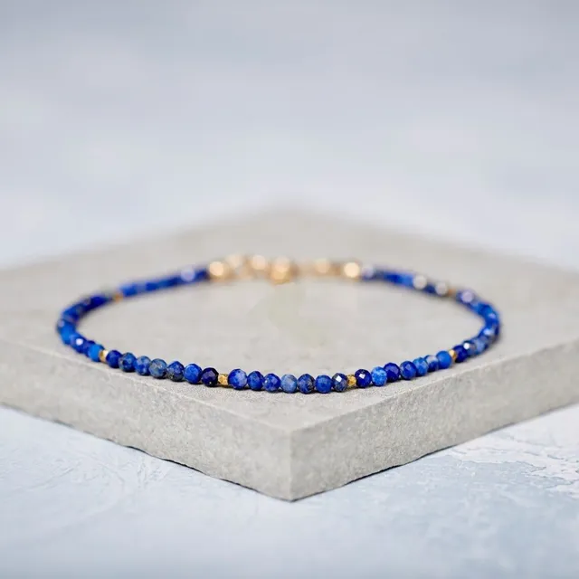 dualstax Lapis 3mm bratara dama argint aurit