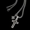 Dualstax Iisus si Cruce colier argint 925 lant 60cm