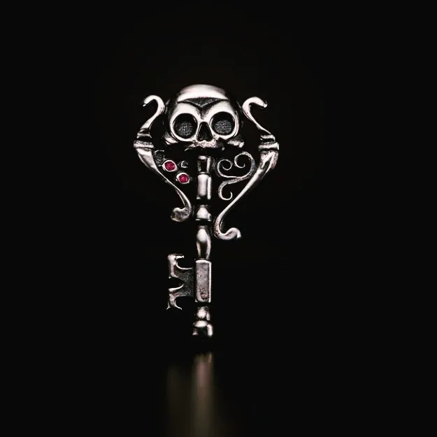 Dualstax Skull pandantiv cheie argint cu lant 60cm
