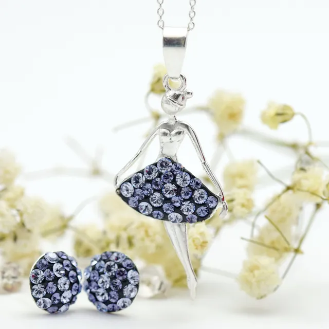 Margeluta.dincristal Set Balerina Dansatoare argint 925