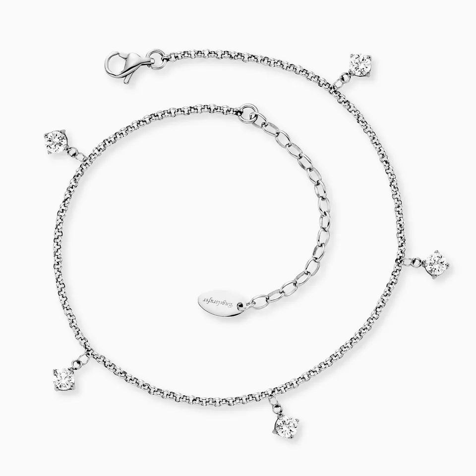 Engelsrufer Shiny bratara picior argintie zirconia