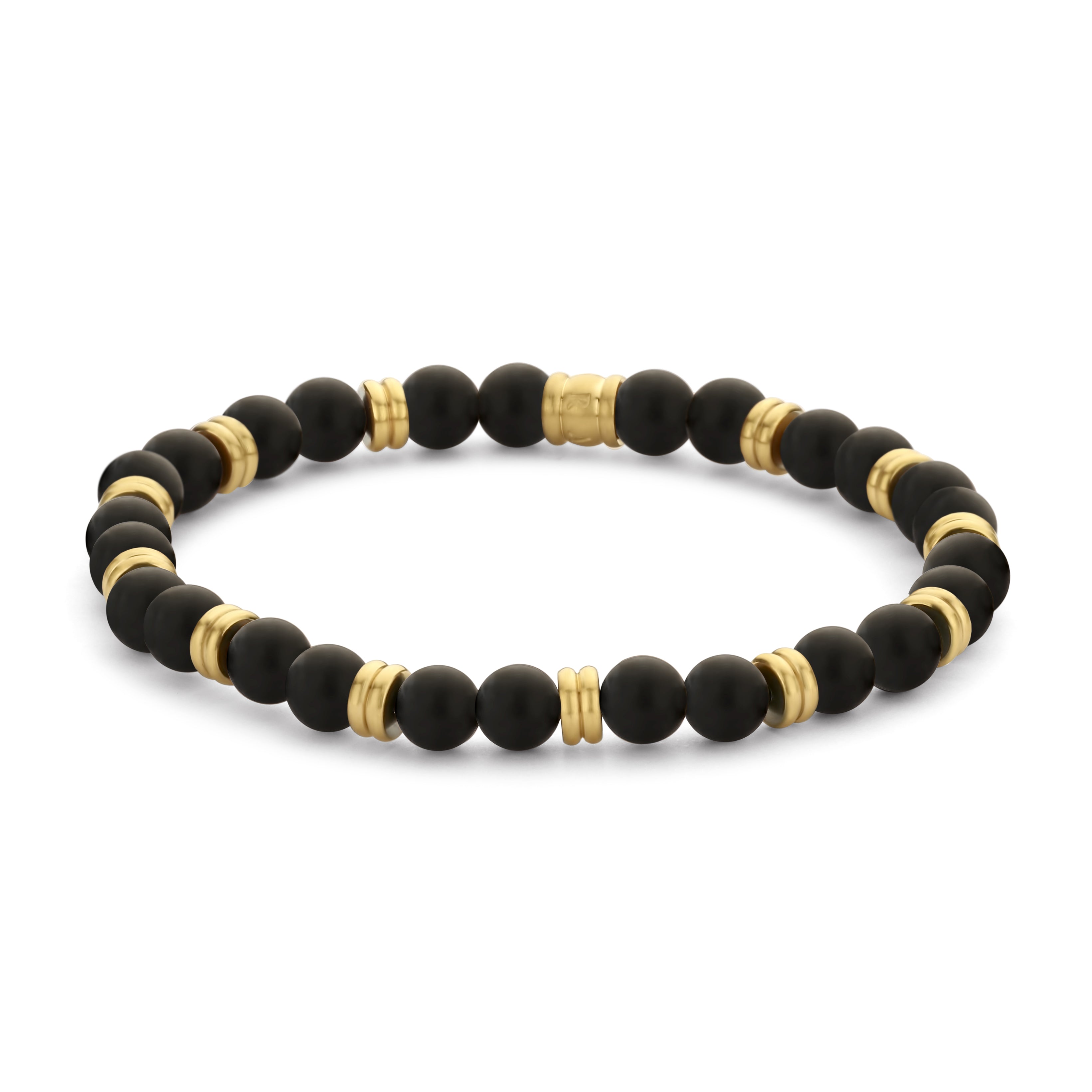 Frank 1967 Gold Spacers brățară piatră neagră