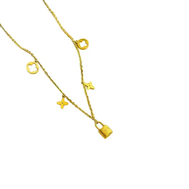 Rafini Stellar Lock lantisor placat aur 18K reglabil