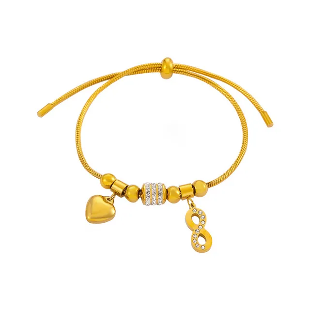 Rafini Endless Love bratara placata aur 18K reglabila