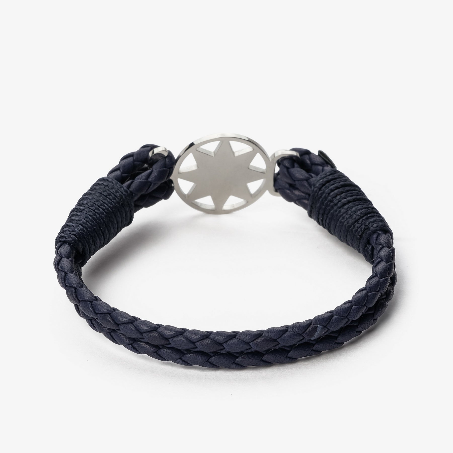 Old Skipper Deep Sea brățară piele bleumarin stea nordului