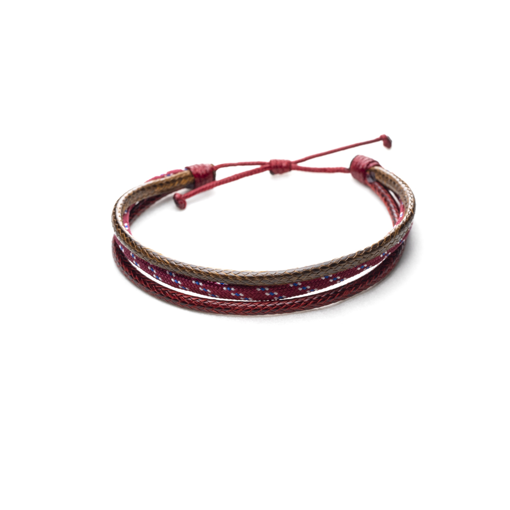 CrisFeather Brown Cherry brățară paracord vișiniu
