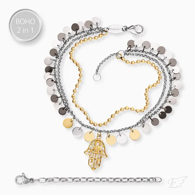 Engelsrufer Boho bratara Mana Fatimei bicolor 2 in 1