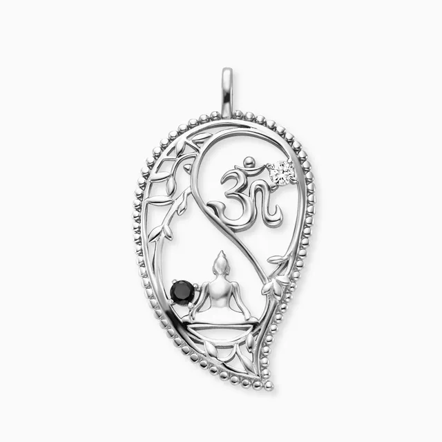 Engelsrufer Yin Yang Drop pandantiv argint zirconia