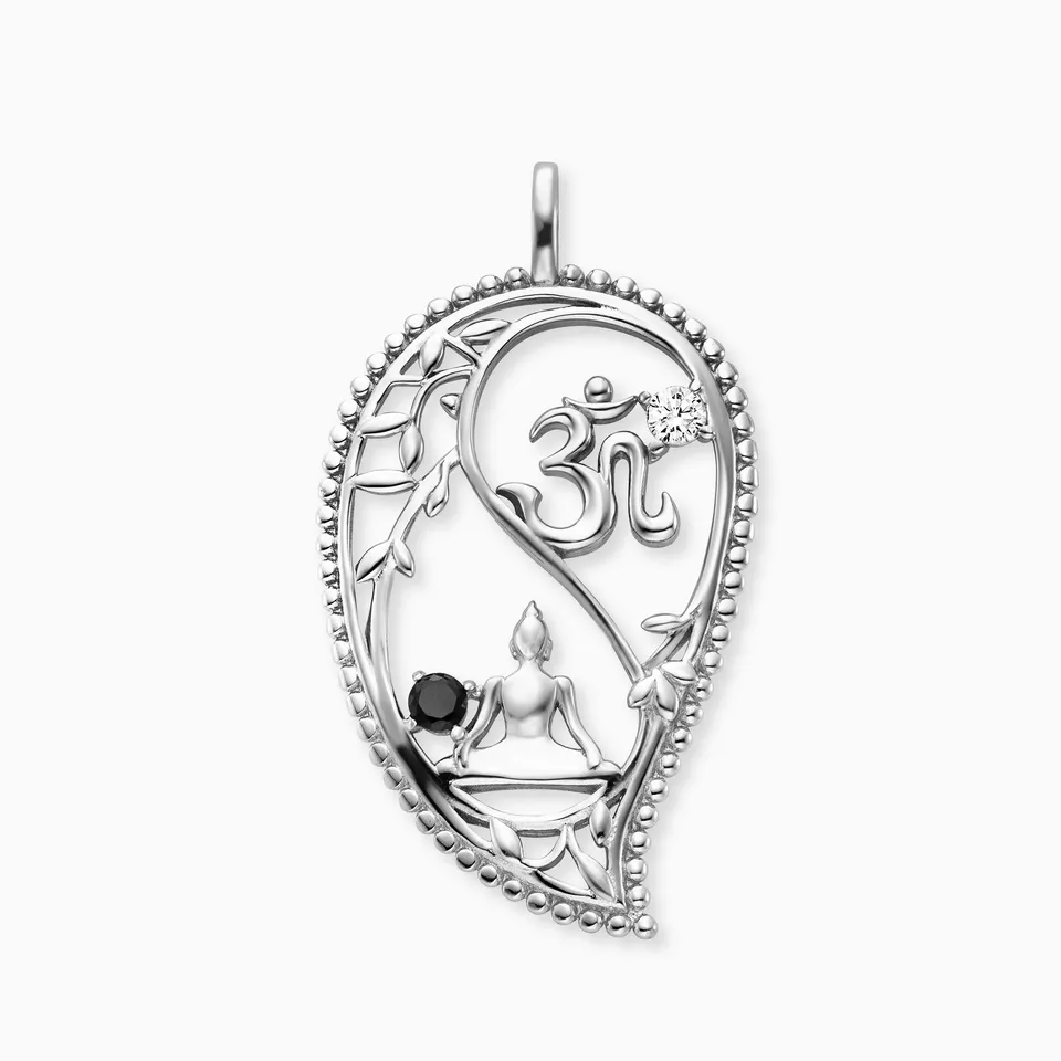 Engelsrufer Yin Yang Drop pandantiv argint zirconia