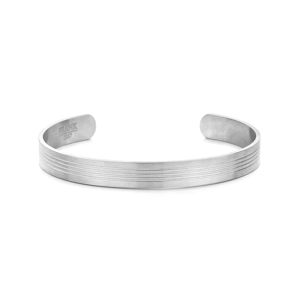 Frank 1967 Bangle Grooved Design brățară silver oțel