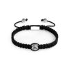Dualstax Macrame bratara argint cruce snur