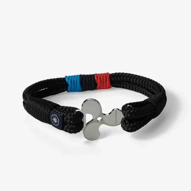 Old Skipper Midnight Marine bratara elice negru-rosu