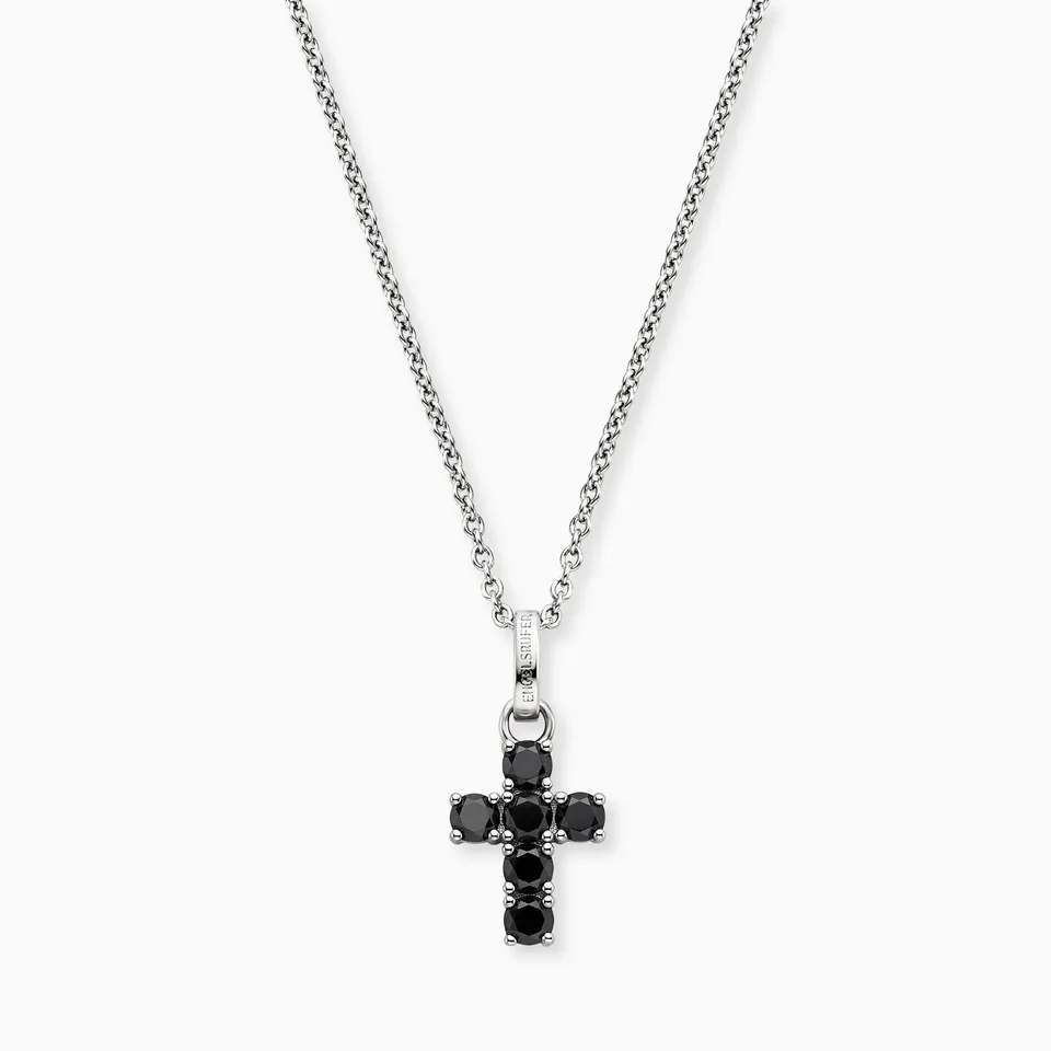Engelsrufer Lantisor Cruce Argint 925 Zirconia Neagra