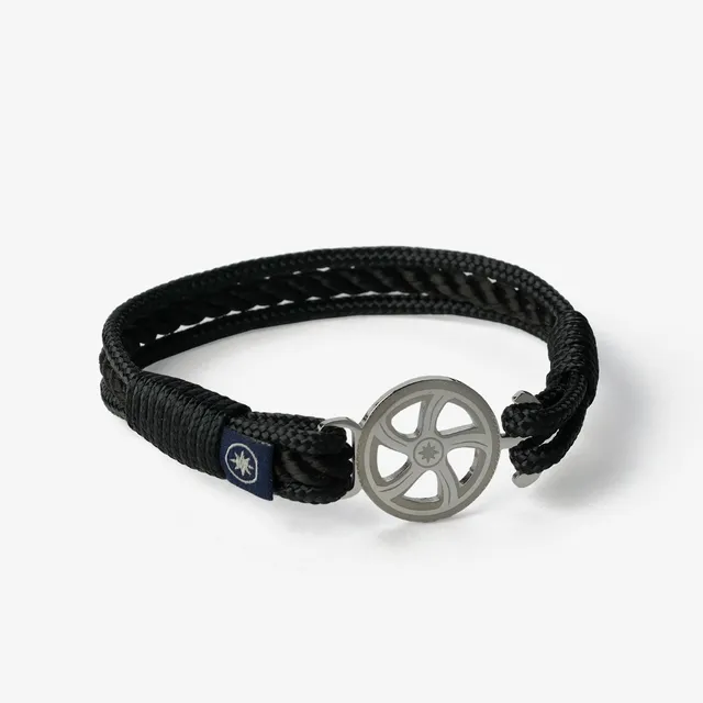 Old Skipper Midnight Onyx brățară șnur negru volan