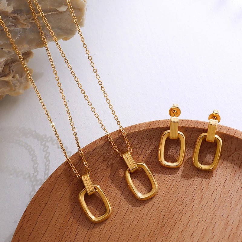 Set Rafini Modern Grace placat aur 18K reglabil