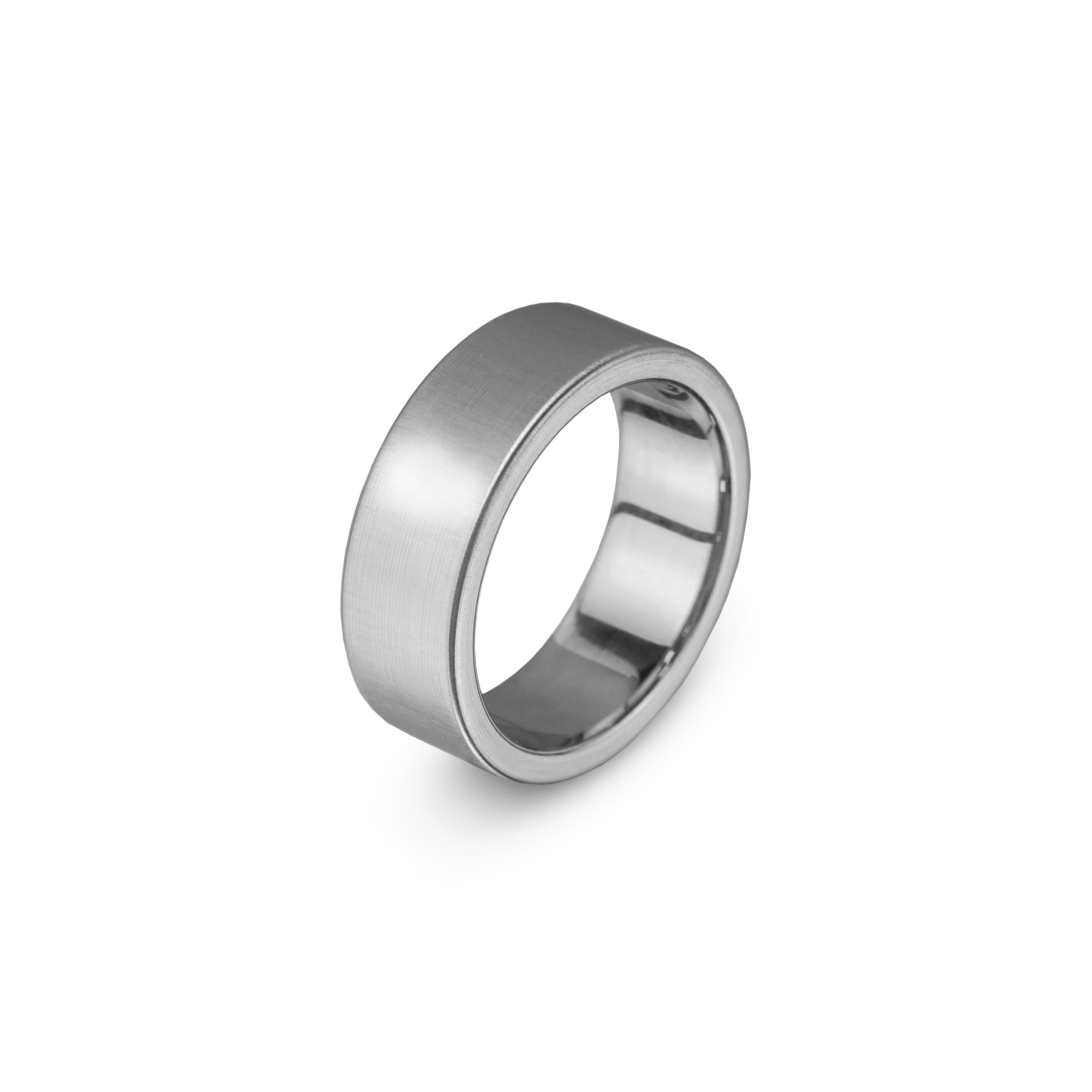 Frank 1967 Wide Smooth Steel Ring inel negru 59