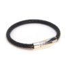 Dualstax Black set bratari piele si lava 8 mm
