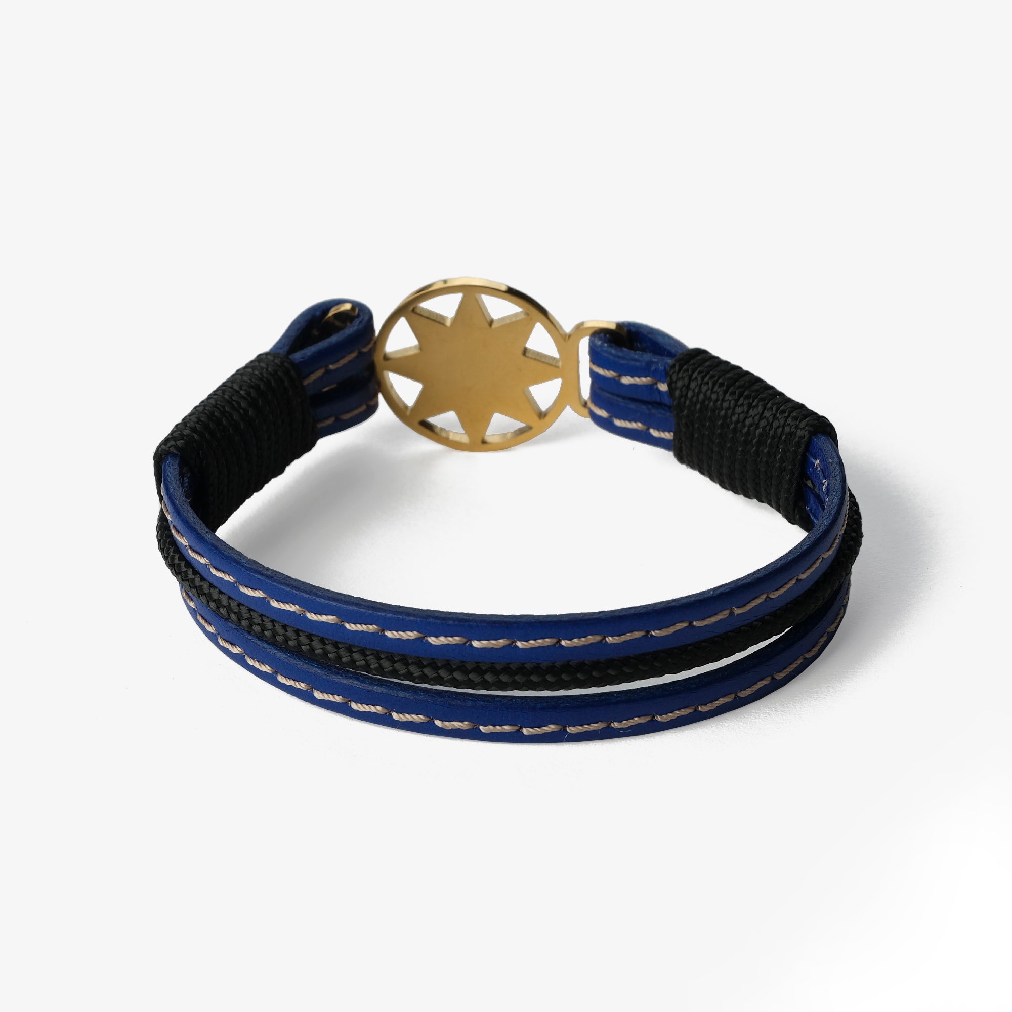 Old Skipper Azure Berry bratara piele stea nordica albastru