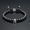 Dualstax Spartan brățară onix cască argint 925