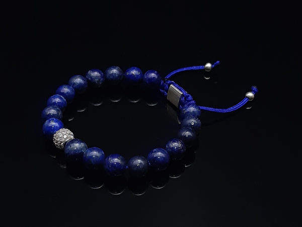 dualstax Barbati Lapis bratara lapis lazuli 8mm reglabila